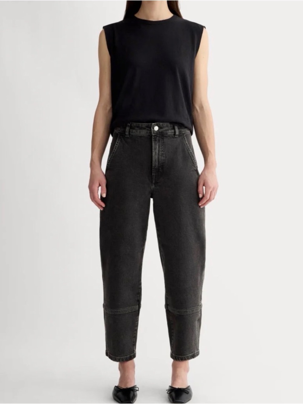 Everlane utility barrel pant black